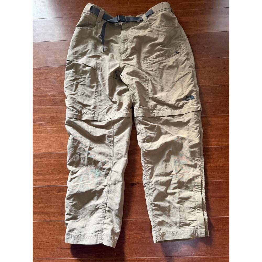 The North Face Pants Mens L Tan Convertible Hiking Camping‎ Outdoors